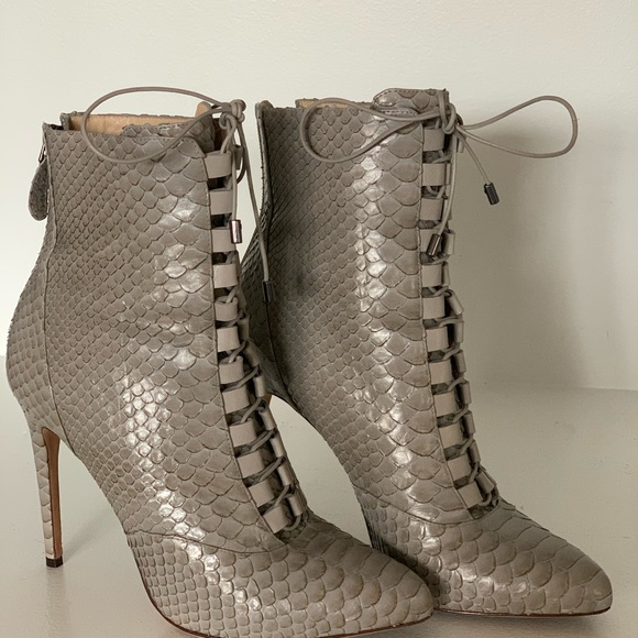Alexandre Birman Gray Python Bootie - Picture 2 of 11